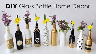 DIY Glass Bottle Home Decor - 3 Simple Ideas