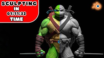 Blender Sculpt Character Tutorial (Leonardo) From Ninja Turtles