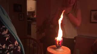 Exploding birthday candle