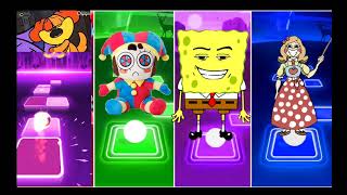 Poppy playtime chater 3 vs  Digital circus pomini vs SpongeBob digital vs miss delight tiles hope