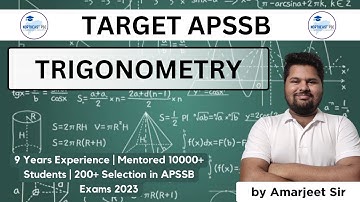 Trigonometry Part 1 by Amarjeet Sir I Elementary Maths I APSSB