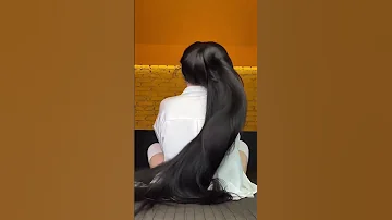 الشعر الطويل الأسود روعة جديد لأول مرة تشوفها 