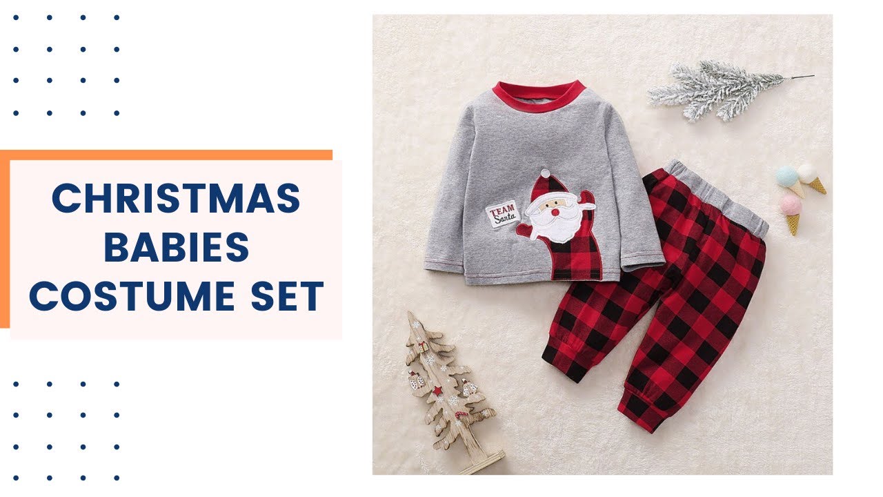 Baby Christmas Outfit Boy Christmas Babies Costume Set ll Voggh Ltd