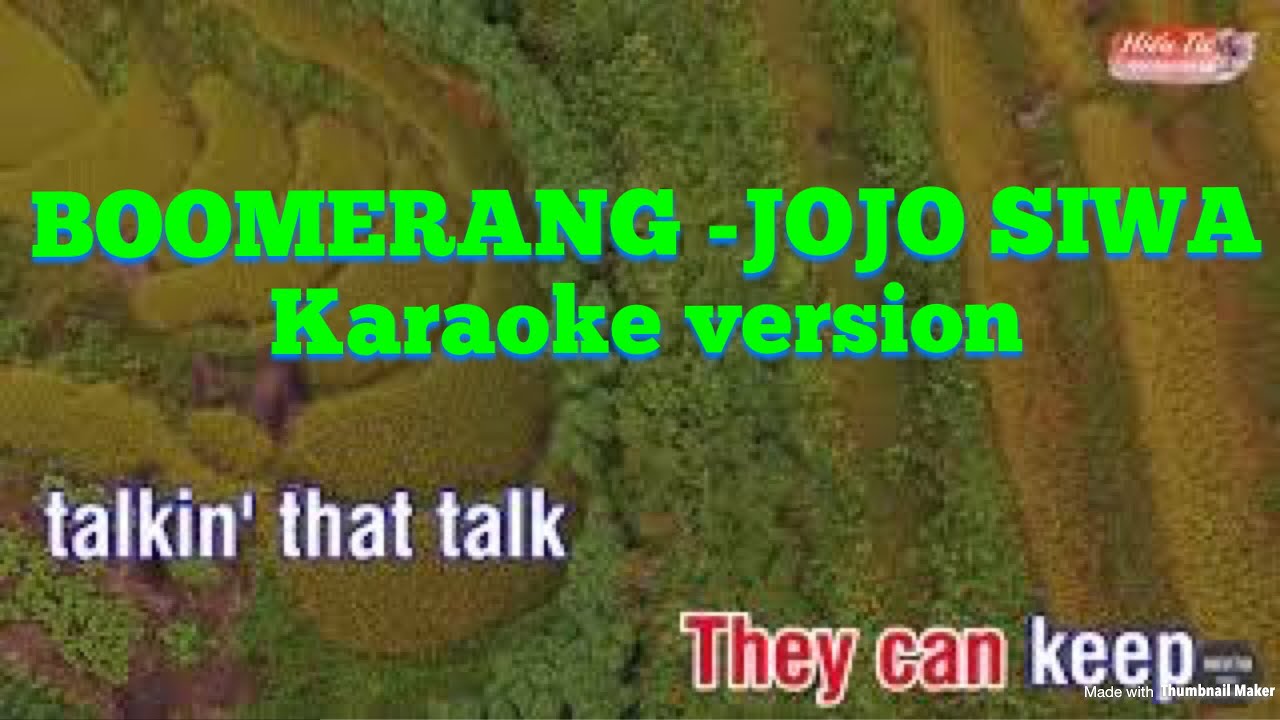 JoJo Siwa Boomerang Karaoke Version YouTube