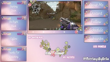 FREE Overlay Package for Twitch Stream | Animated Alerts, Panels, Overlays | FREE Instant Download