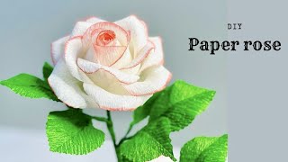 How To Make Paper Rose With Crepe Paper//Gift Ideas//Craft Ideas