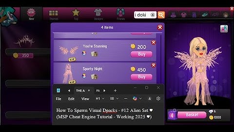 How To Spawn Visual Dpacks - #12 Alien Set ♥ (MSP Cheat Engine Tutorial - Working 2025 ♥)