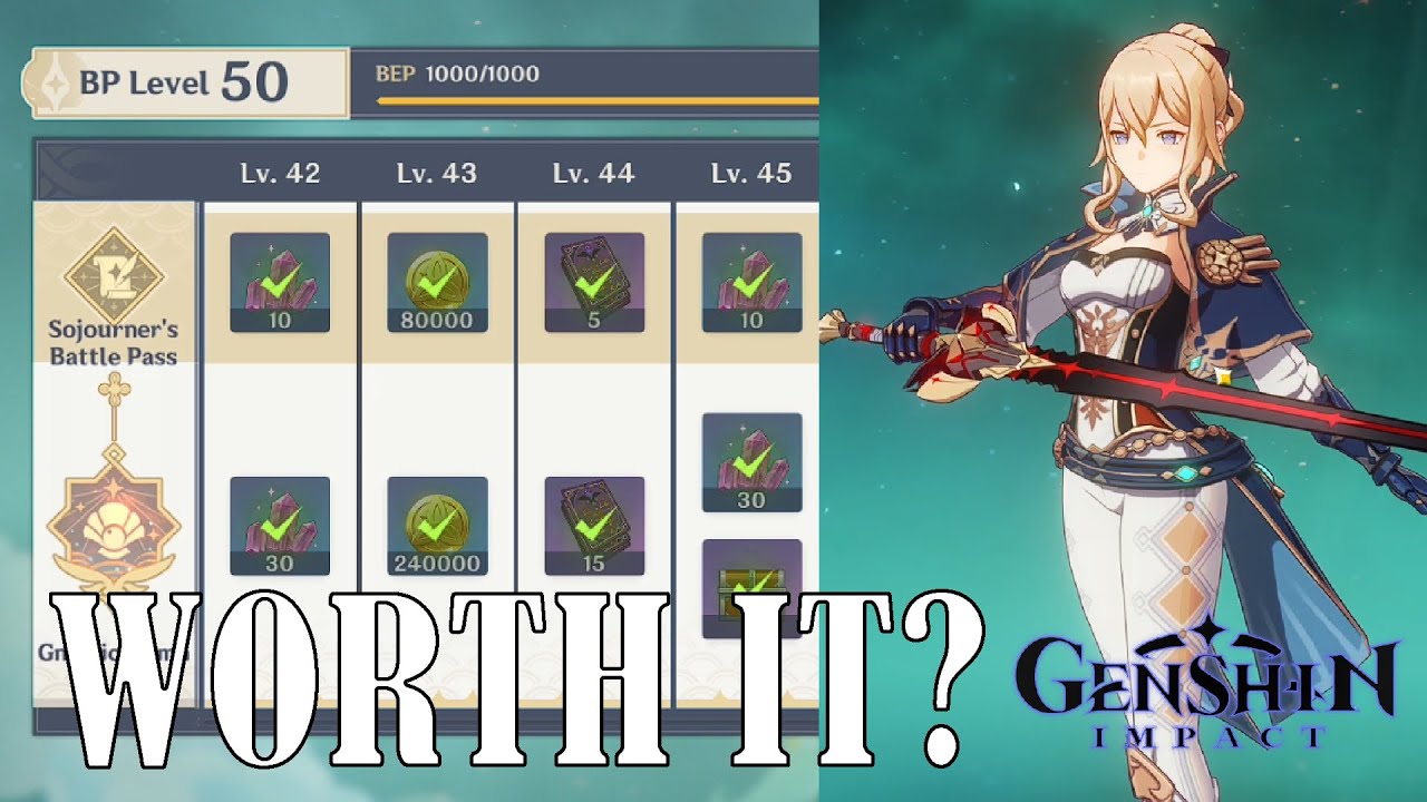 Should you get the Battle Pass in Genshin Impact? + The Black Sword Showcase