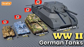 WW2 German Tanks Size Comparison (Smallest to Biggest)