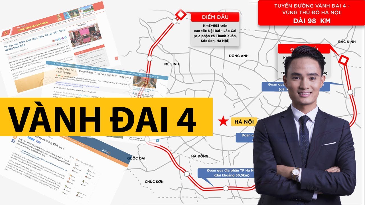 [TẤT TẦN TẬT] quy hoạch dự án đường vành đai 4 Hà Nội... - youtube