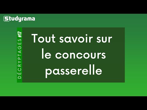 Tout savoir sur le Concours Passerelle