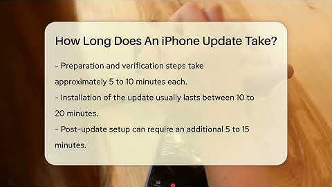 How Long Does An iPhone Update Take? - Talking Tech Trends
