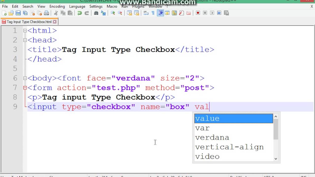 html checkbox input element assignment expert