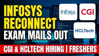 Infosys Biggest Update | CGI Hiring ASE | HclTech Trainee | Off Campus Drive For Freshers