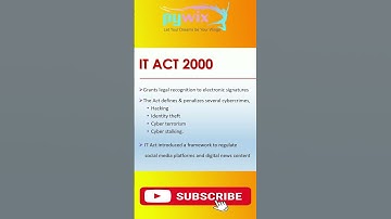 information technology act 2000 | it act 2000 | information technology act​