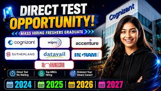 🔥 Direct Test Hiring 2026 | Cognizant Trainee, Accenture, Wipro & Sutherland Jobs for Freshers screenshot 1