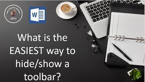 What is the easiest way to hide/show toolbar in MS Word? (Urdu/Hindi)