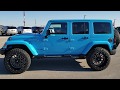 2018 JEEP WRANGLER 4 DOOR UNLIMITED JK ALTITUDE CHIEF BLUE WALK AROUND REVIEW 22 INCH RIMS SOLD!