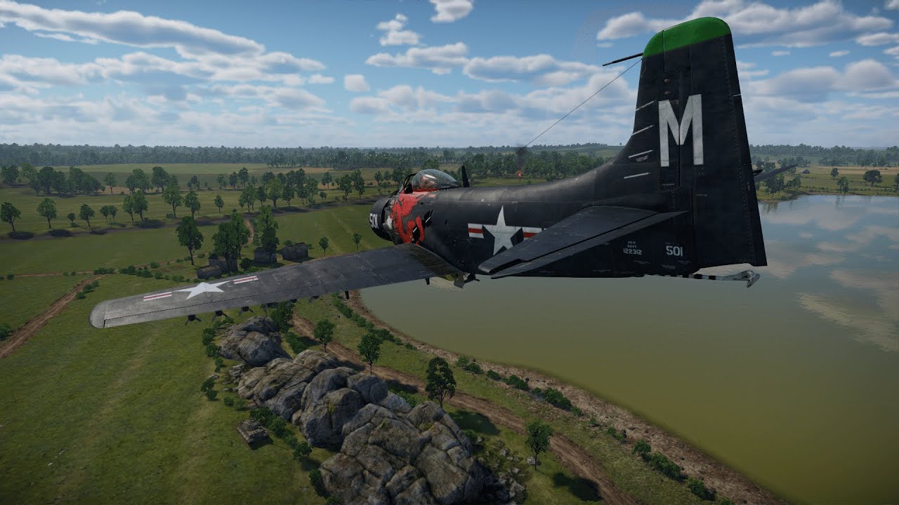 AD-4 Skyraider in Sim, (Warthunder)