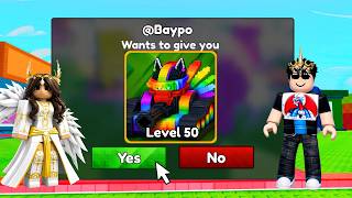 Trading From NOTHING to RAINBOW LA COMBO ADMIN In Be A Lucky Block (Roblox) screenshot 1