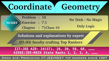 Problem-10 | Exercise-7.1 | Chapter-7 | Coordinate Geometry | Maths NCERT | 10th Class