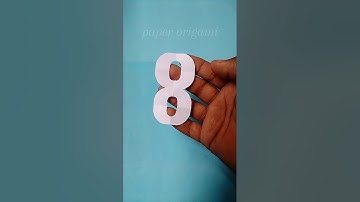 paper cutting make ( 8 ) number .#shorts #number #papercraft #paperorigami #easy  #origamipaper