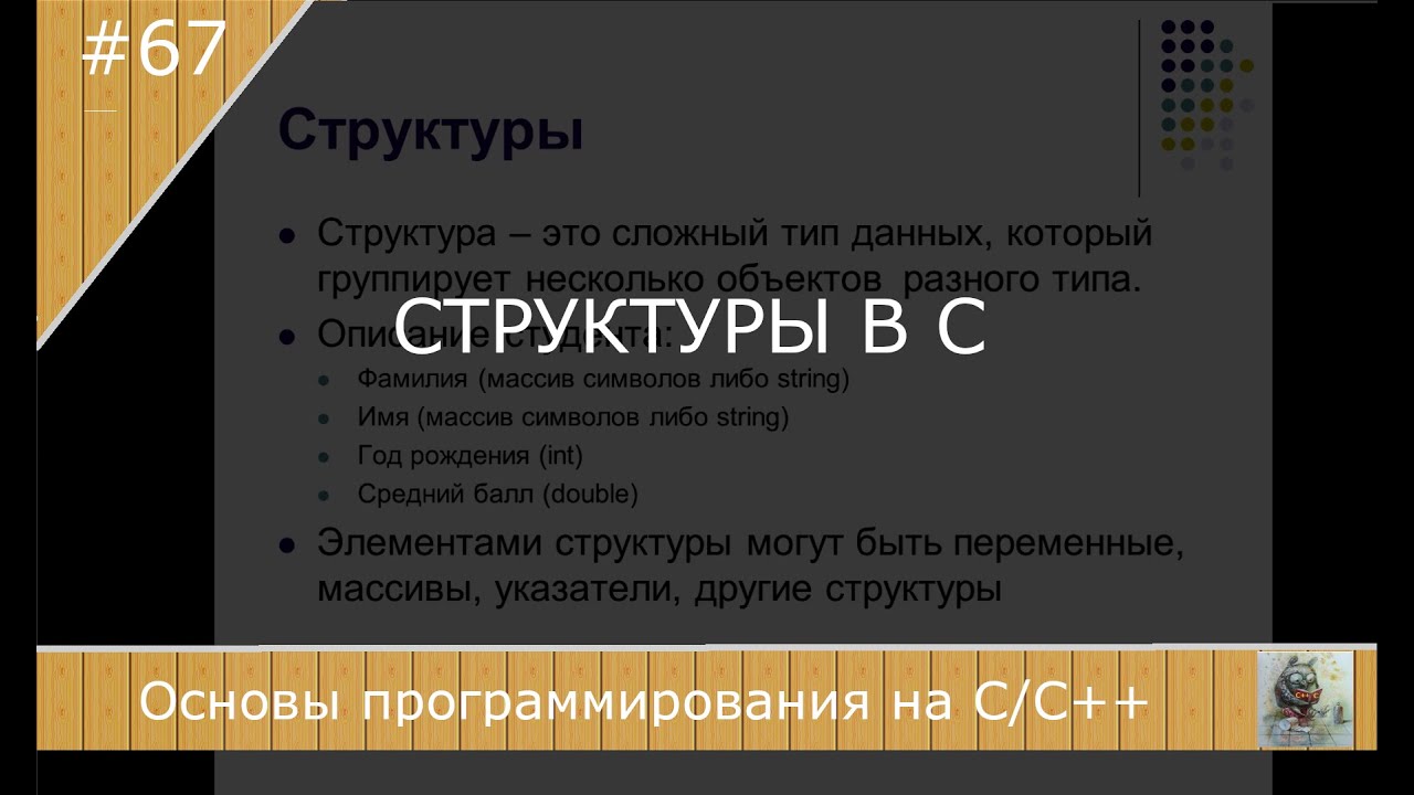 Структуры в С: объявление и использование
