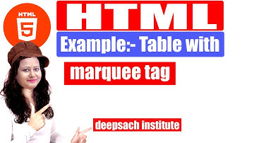 HTML create Table with marquee animation