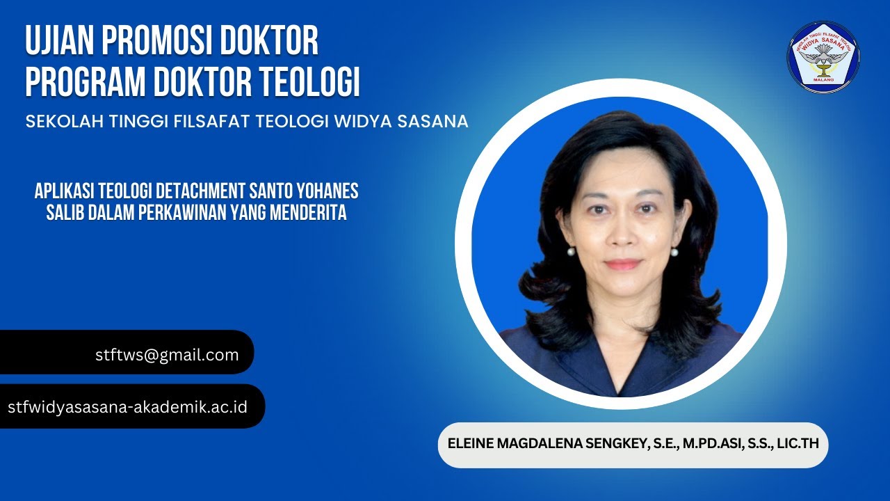 Ujian Terbuka Promosi Doktor Eleine Magdalena Sengkey, S.E., M.Pd.asi ...