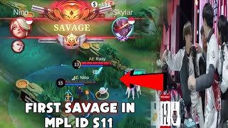 FIRST SAVAGE IN MPL ID S11 BY ALTER EGO Nino VS RRQ HOSHI..🤯