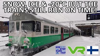 SNOW, ICE & -20°C BUT THE TRAINS STILL RUN TIME / VR FINLAND 'G' TRAIN REVIEW