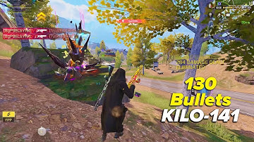 25 KILLS USING ENEMY’S 130 BULLETS MAG MYTHIC KILO-141 DEMON SONG IN CODM BR FULL GAMEPLAY