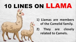 10 Lines on Llama in English | Few Lines on Llama | Lama
