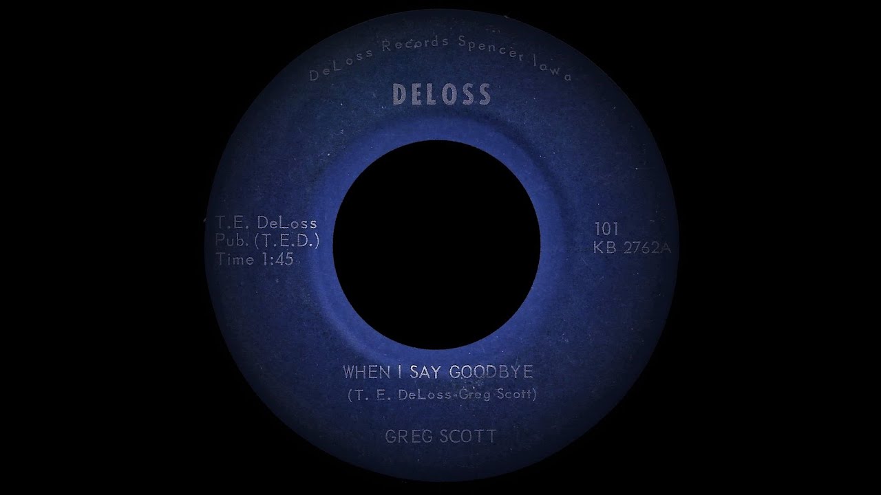 Greg Scott (bb the Embers) - When I Say Goodbye - YouTube