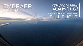 FULL FLIGHT [4K]: Chattanooga to Charlotte  | American Airlines AA6102 - Embraer ERJ145 - CHA to CLT