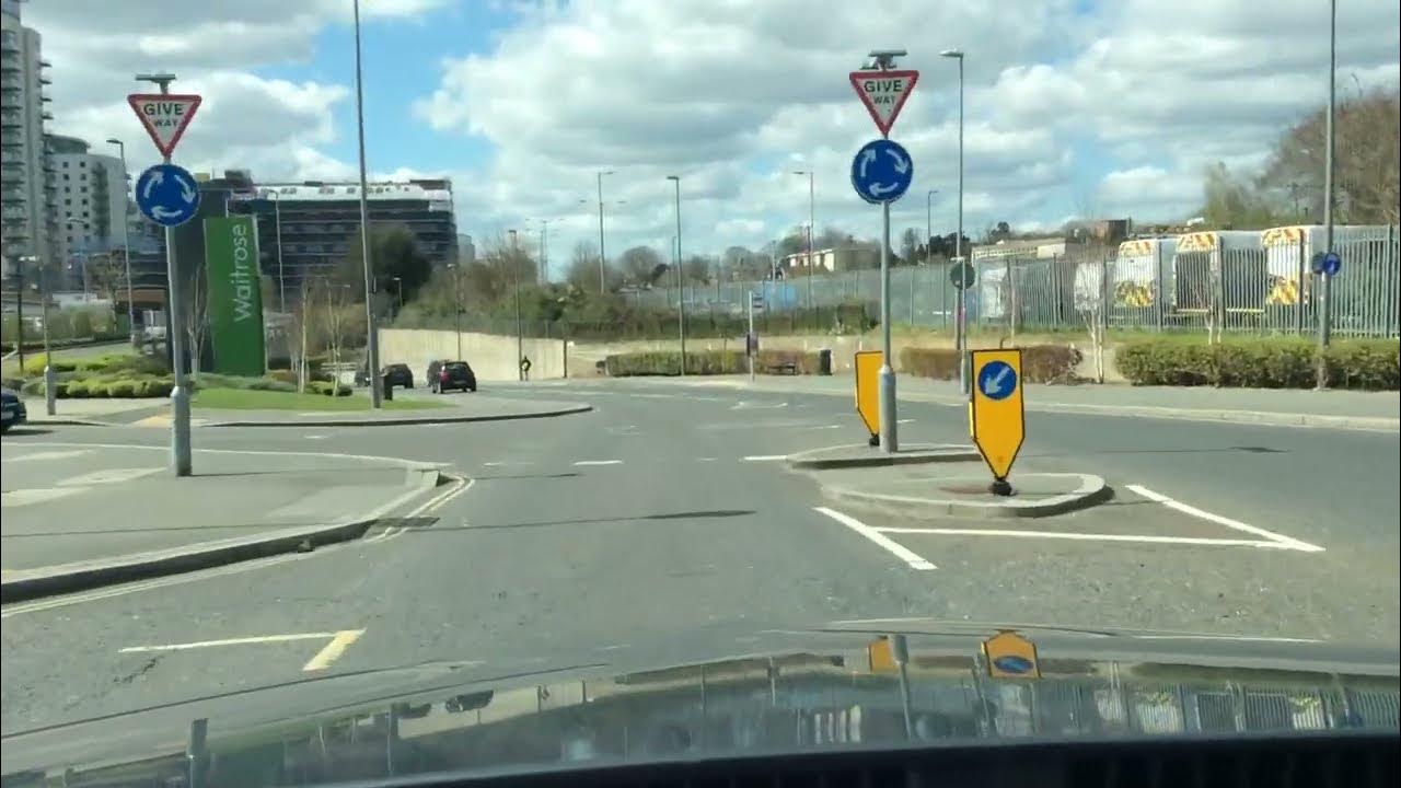 Eastrop Roundabout from Basing View Taking 2nd Exit to Shops