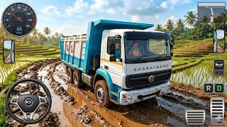 🚛 Bharat Banz Heavy Tipper Truck Mud Off-Road Drive 😱 | Bus Simulator Indonesia Gameplay 