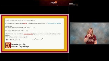 1 4A Degree of Polynomial and Descending Order