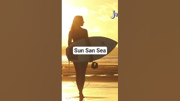 Thumbnail of Sun San Sea l Lyrics Video #music #song #speedsong #goodvibes