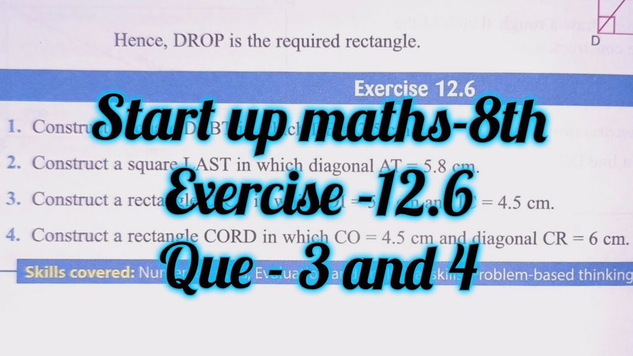 start up mathematics class 8 exercise 12 6 - YouTube