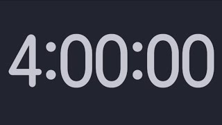 🕒 4 Hour Timer | No Music, No Noise | Perfect for Focus & Productivity