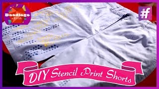 How To Make Stencil Print Shorts | DIY Tutorial screenshot 3