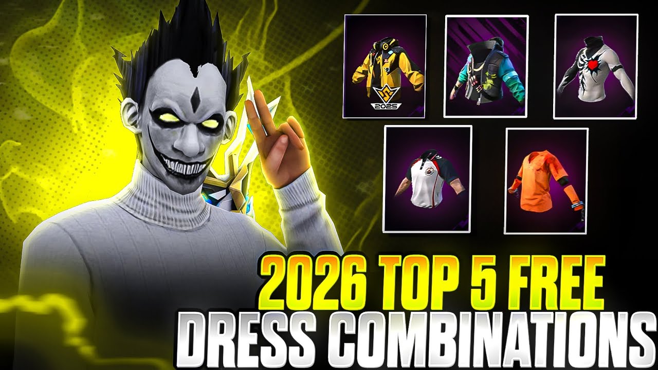 Top 5 FREE Dress Combos 2026 🔥 FREE FIRE TOP 5 Dress Combos (2026) 💀