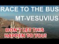 RACE DOWN MT VESUVIUS. THIS IS WHAT HAPPENS WHEN YOU DON&#39;T PAY ATTENTION ON TOP OF MOUNT VESUVIUS.