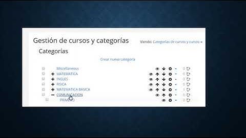 MOODLE como crear cursos y categorías