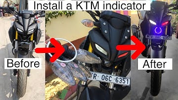 How to install ktm indicator and ring light on MT-15//Multi work