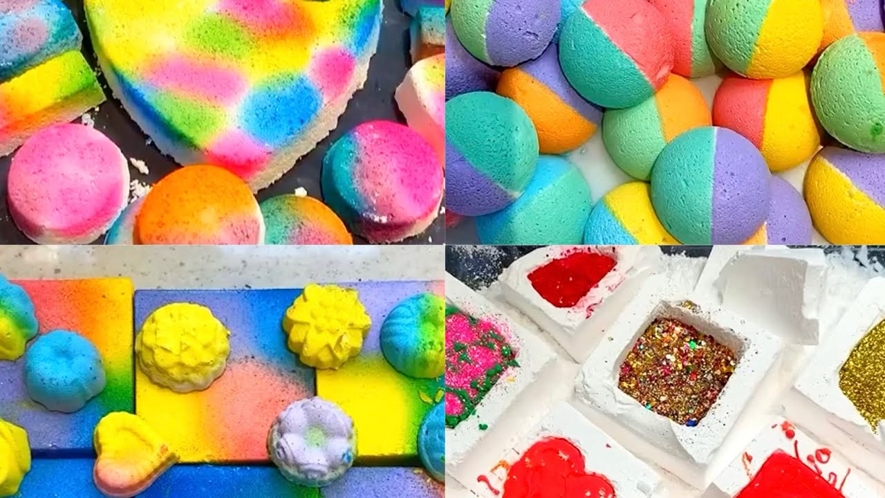 ASMR | colourful comp | crunchy | powdery | satisfying | relaxing ...