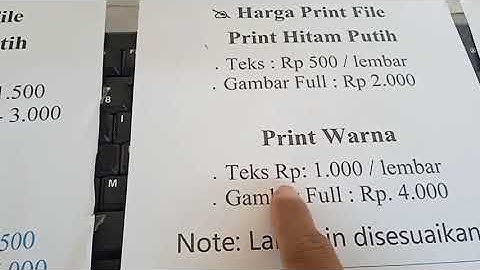 Harga Print File, Cetak Foto, Foto Kopi, Scan