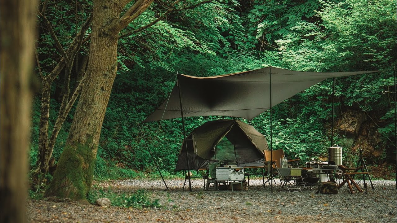 Camping Alone в тихой глубокой горной долине / Koreanacamping