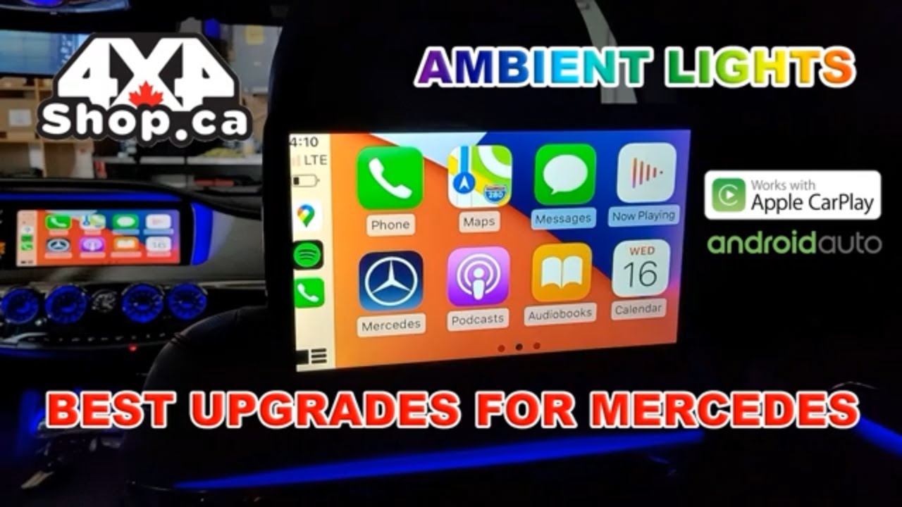 4x4SHOP CANADA APPLE CARPLAY ANDROID AUTO AMBIENT LIGHTS HEADREST ANDROID MERCEDES BENZ S65 W221